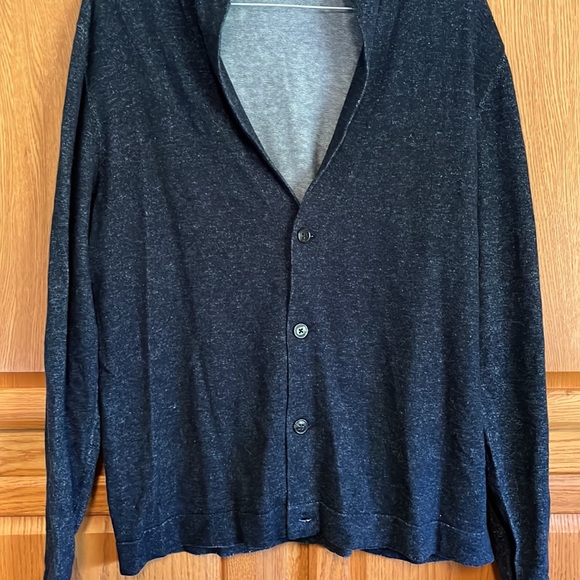 Michael Kors Mens Large Navy Sweater button down - Picture 3 of 4
